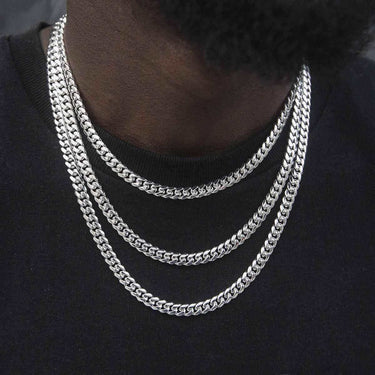 Mens 6MM Cuban Chain Silver