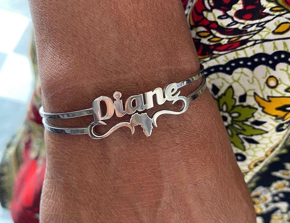 Nombre personalizado exclusivo de África Bangle