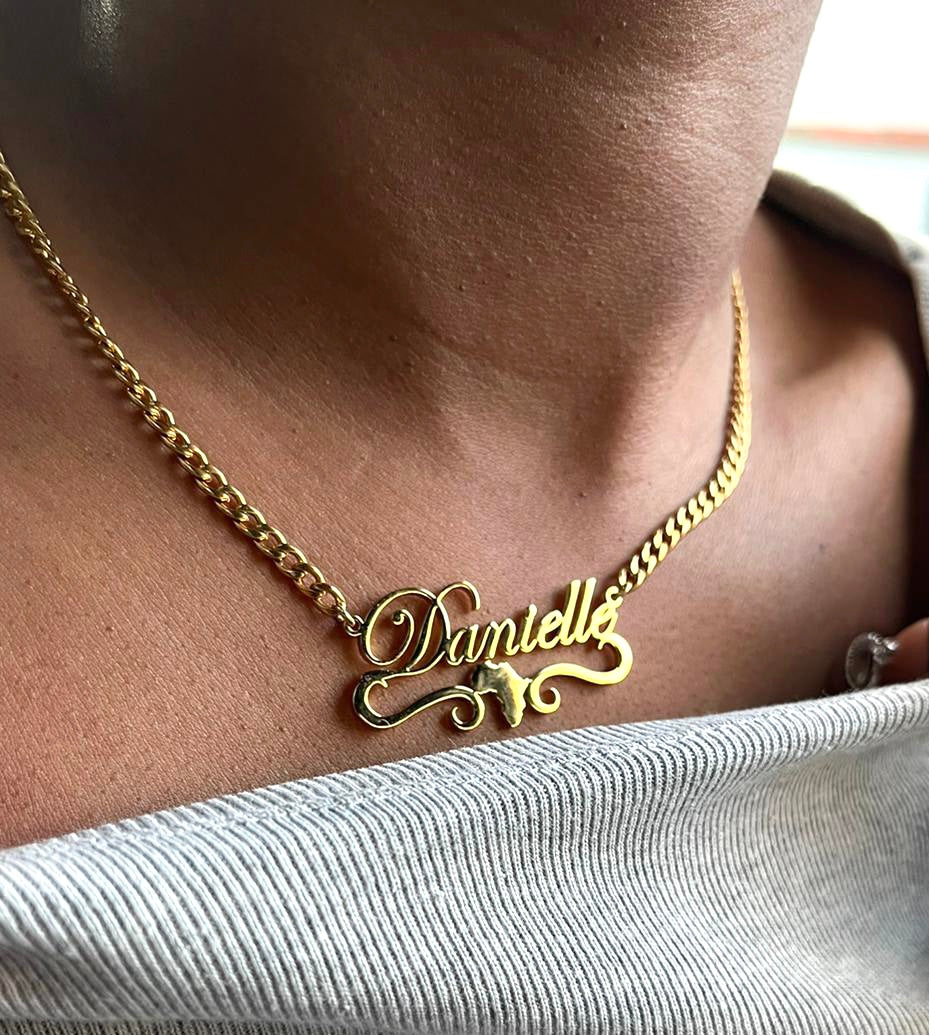 Exclusieve gepersonaliseerde Afrika -naam ketting