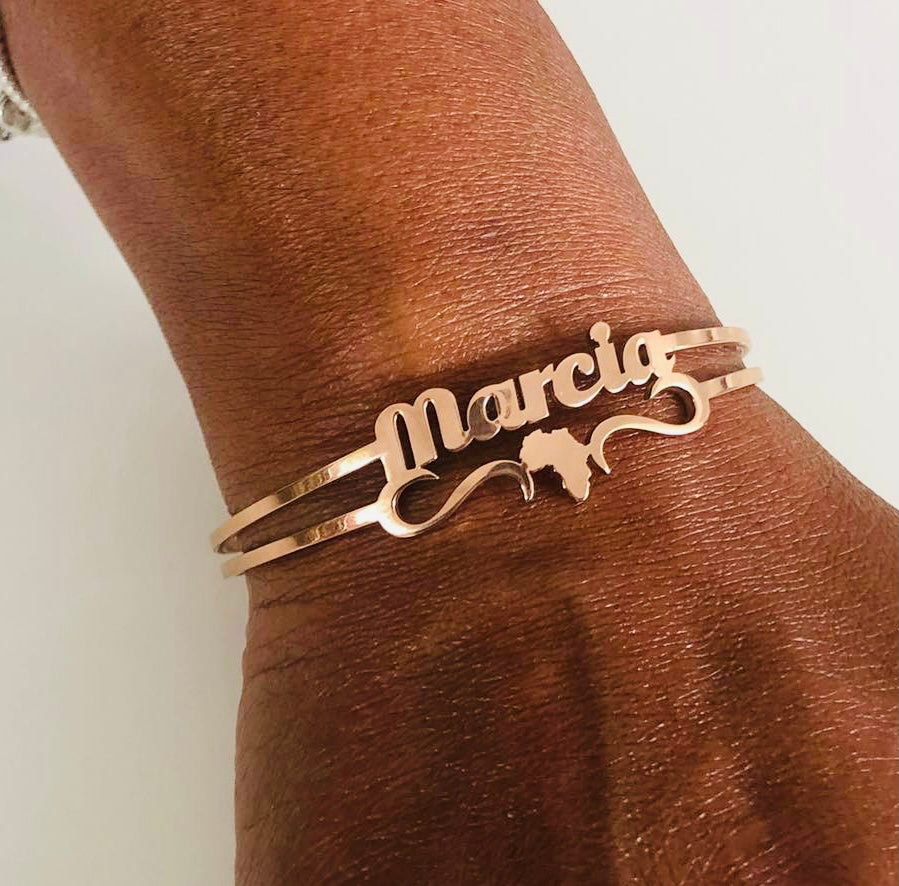 Nombre personalizado exclusivo de África Bangle