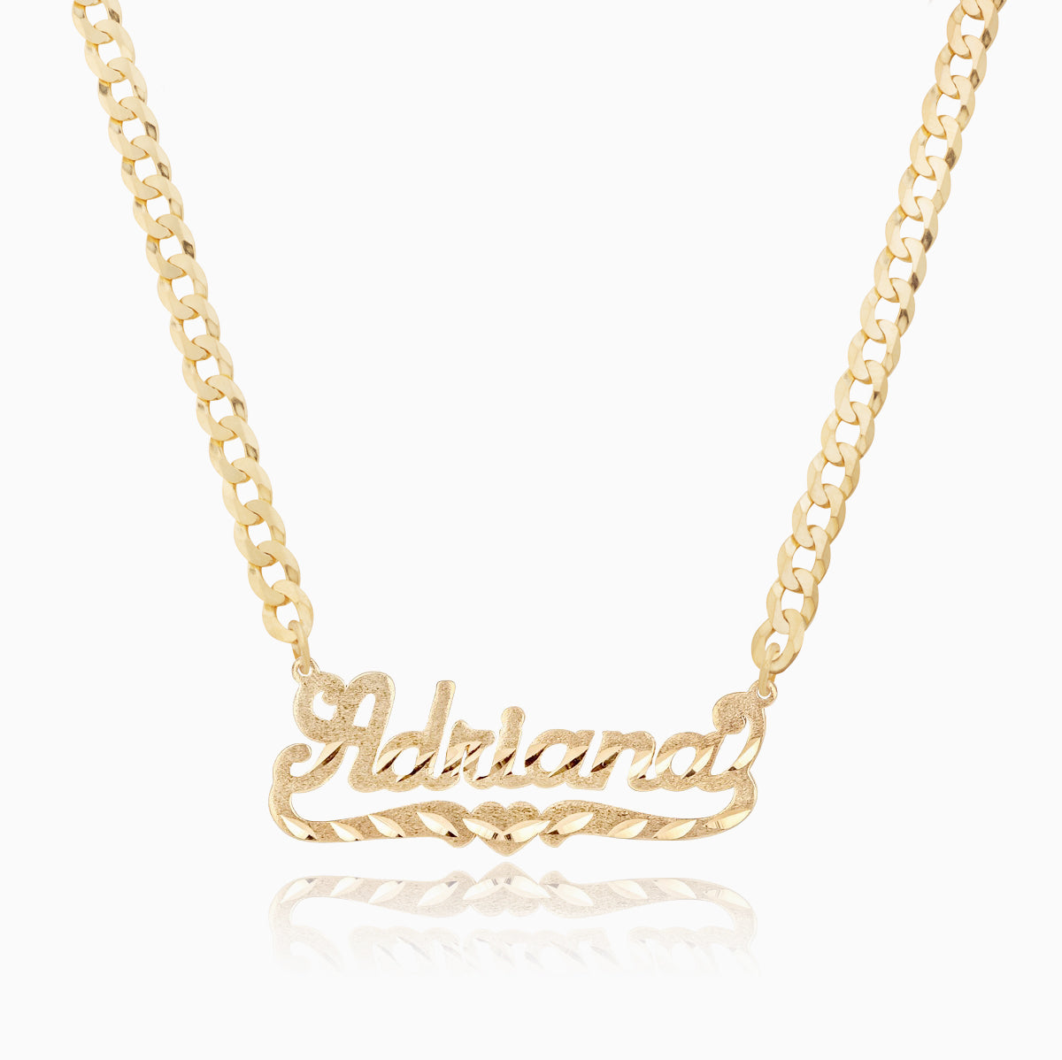 Kid's diamant gesneden naam ketting