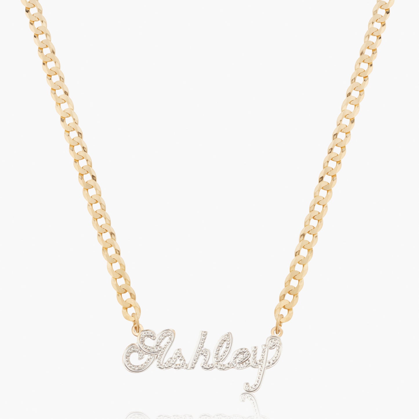 Kid's Frosted Script Name Necklace