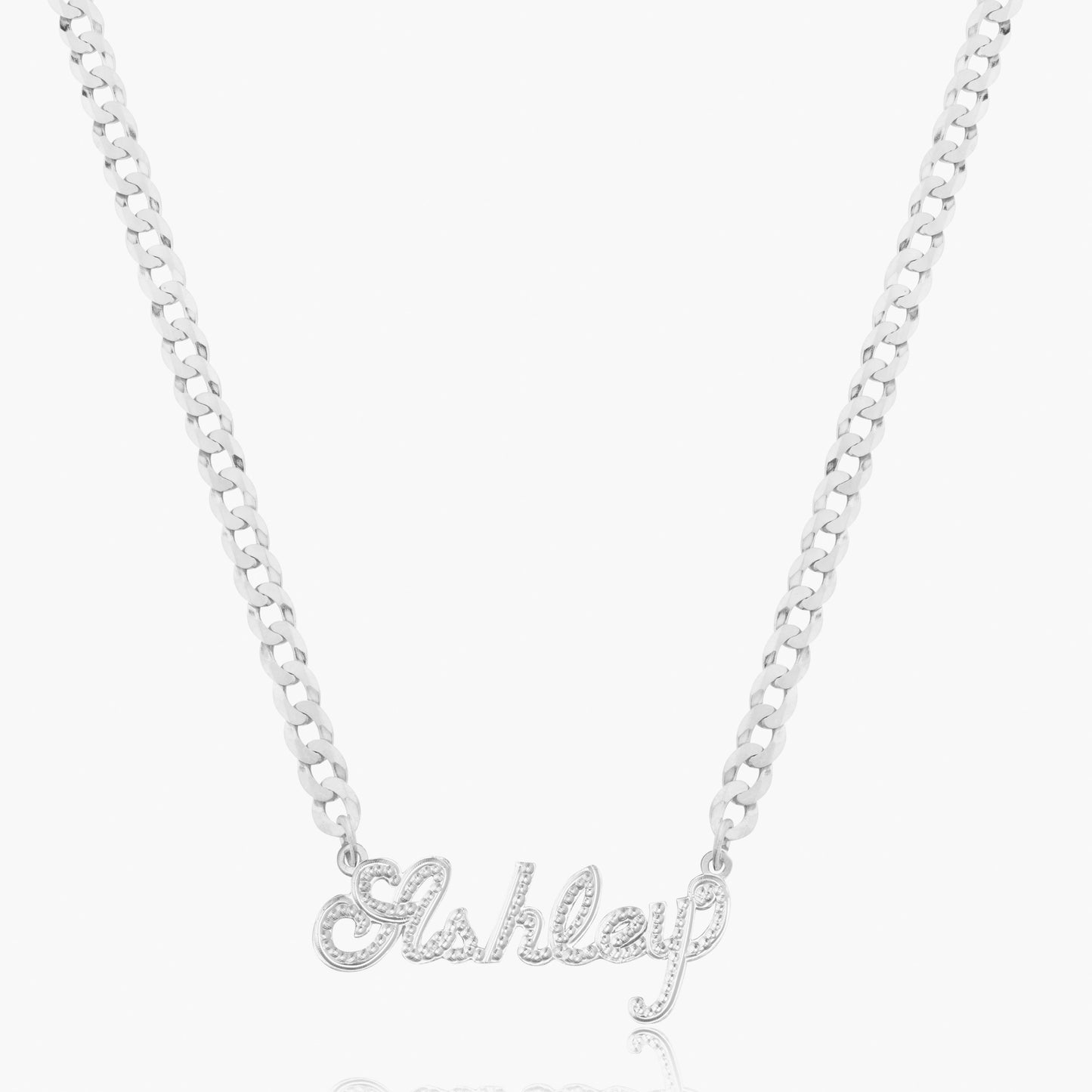 Kid's Frosted Script Name ketting