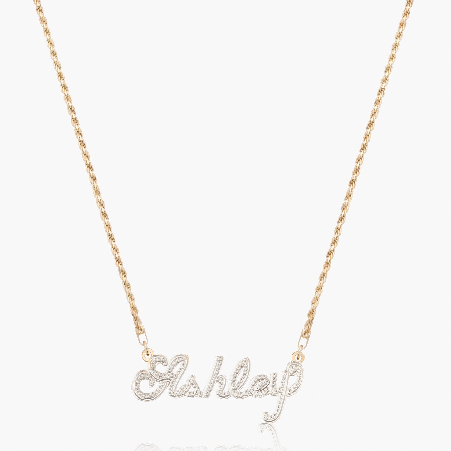 Kid's Frosted Script Name ketting