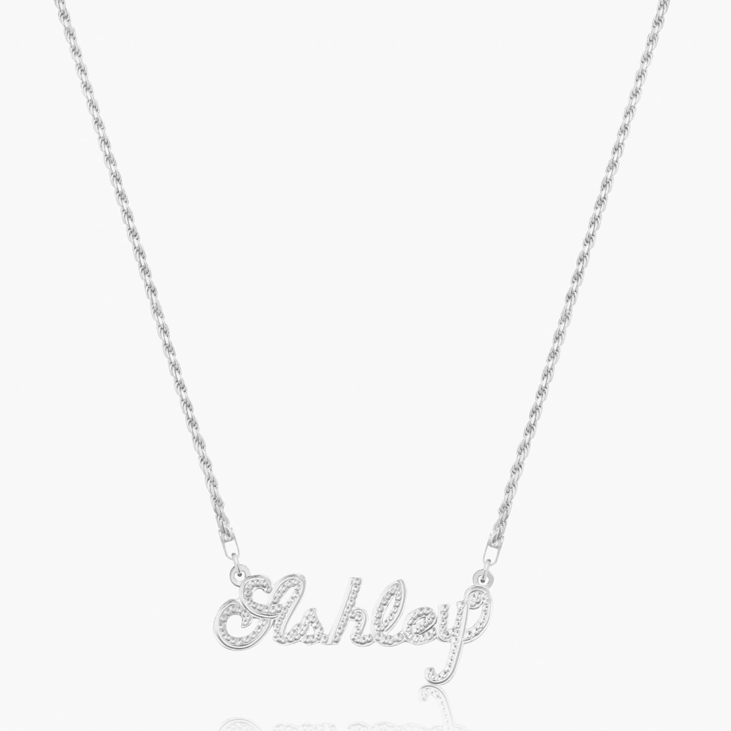 Kid's Frosted Script Name ketting