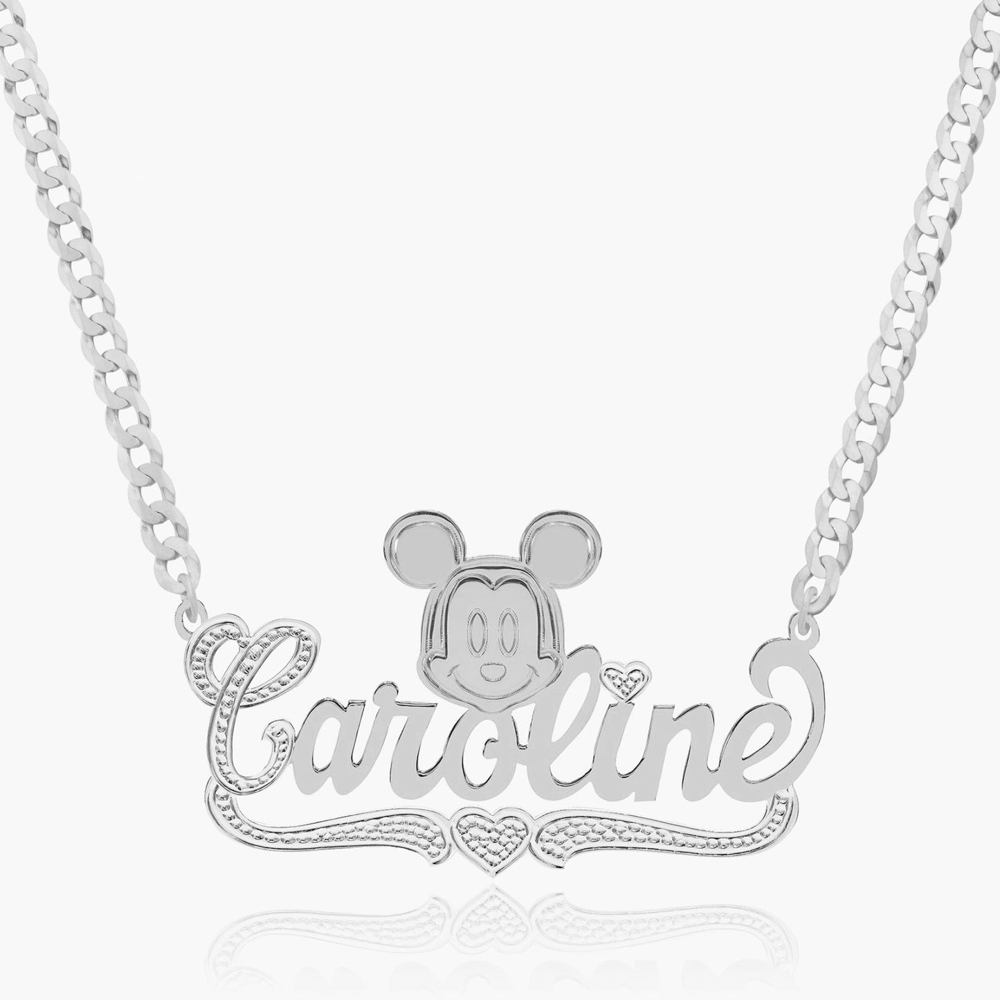 Collier avec nom de dessin animé de souris pour enfants