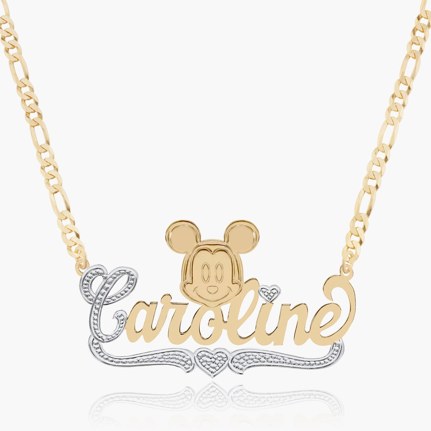 Collier avec nom de dessin animé de souris pour enfants