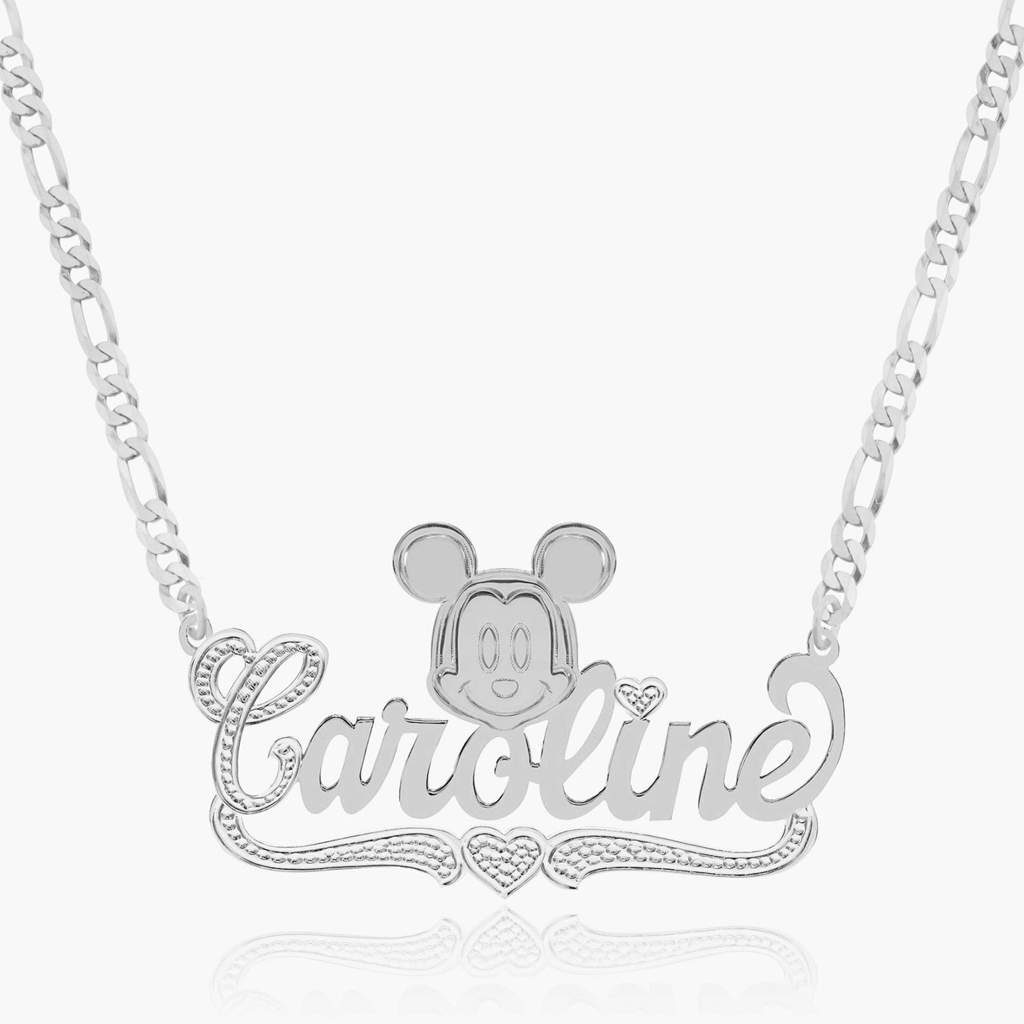 Collier avec nom de dessin animé de souris pour enfants