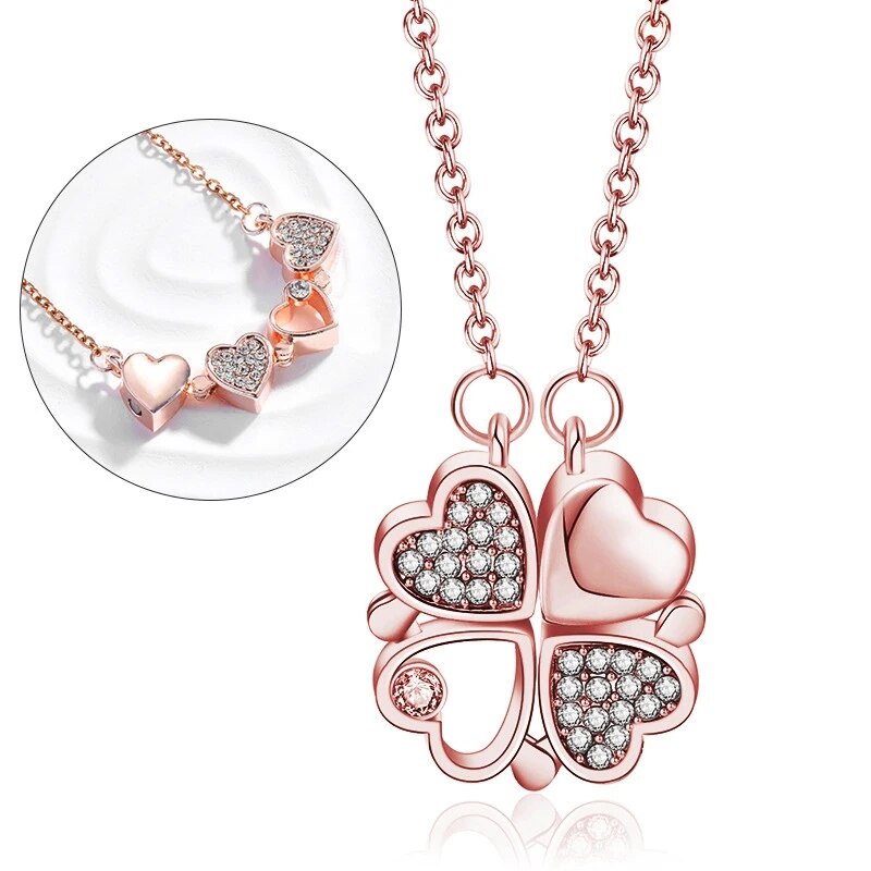 Blossom Heart Crystal Love Necklace