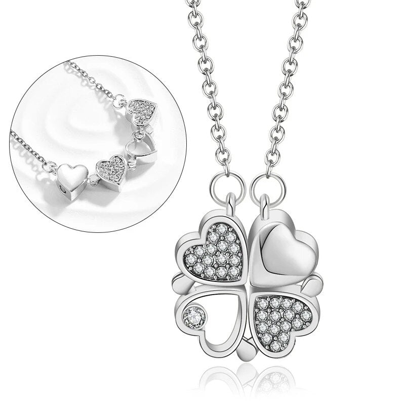 Blossom Heart Crystal Love Necklace