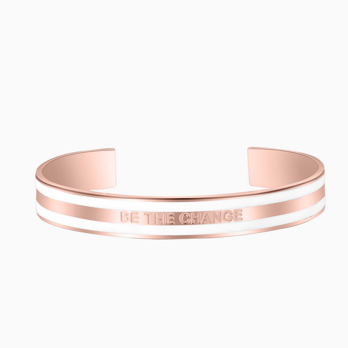 Bracelet en émail blanc avec votre texte QB756