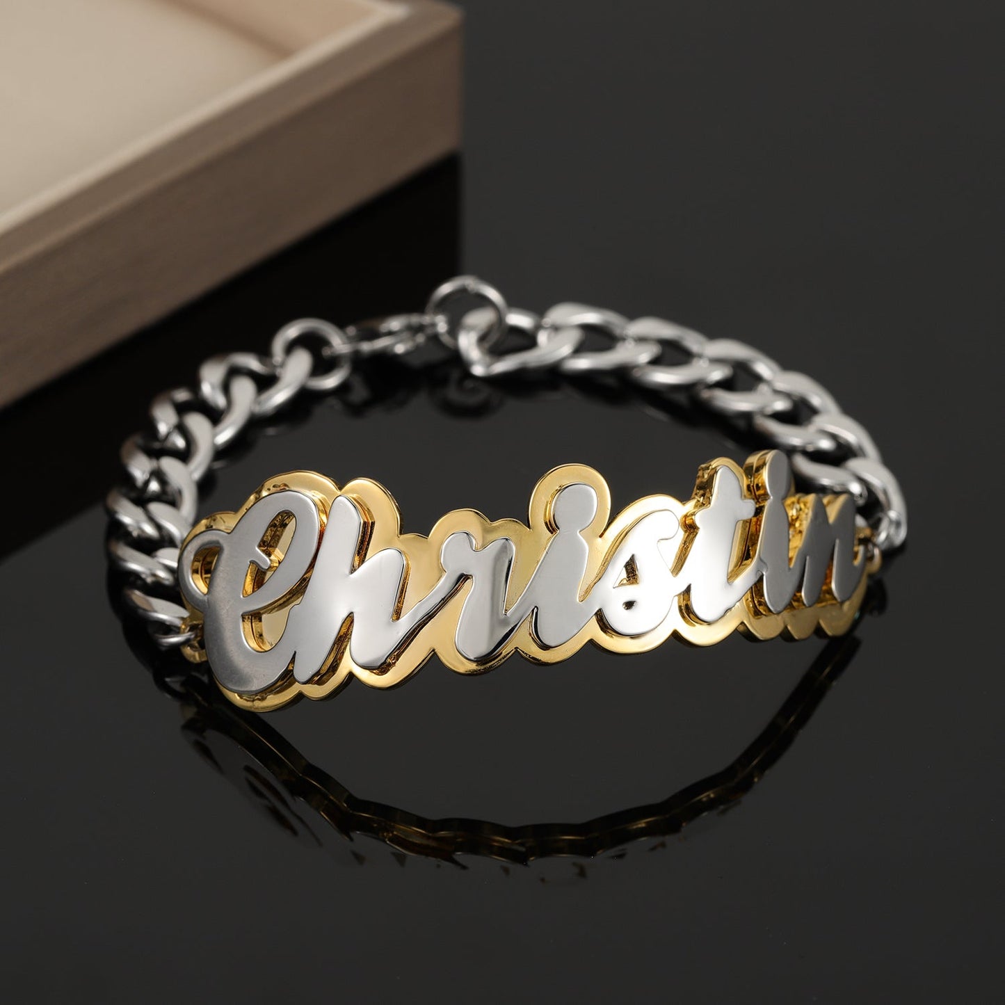 Bracelet Prénom Double Plaqué