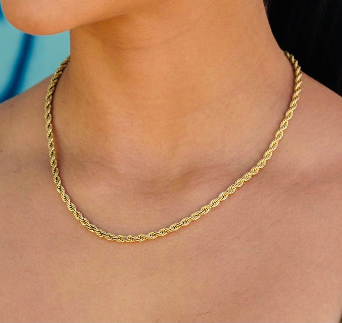 Collier de corde Gold 4 mm