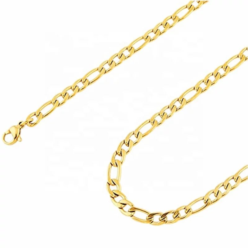 Figaro Chain 4 mm Gold