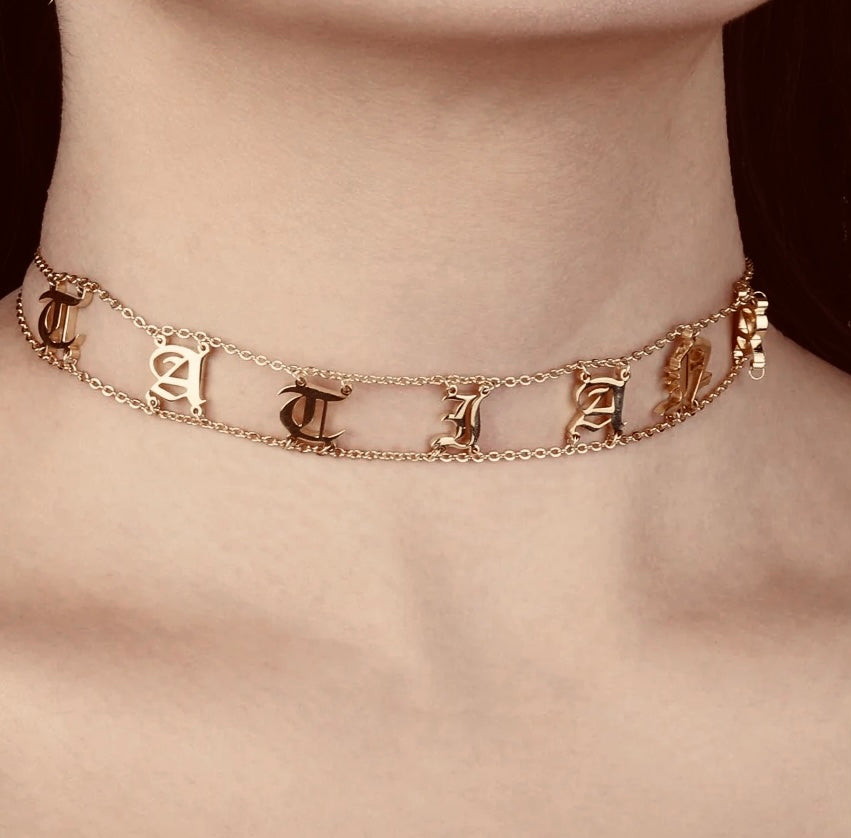 Alter englischer Name Choker Halskette