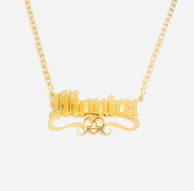 Exclusive Libra ♎ Heart Name Necklace.