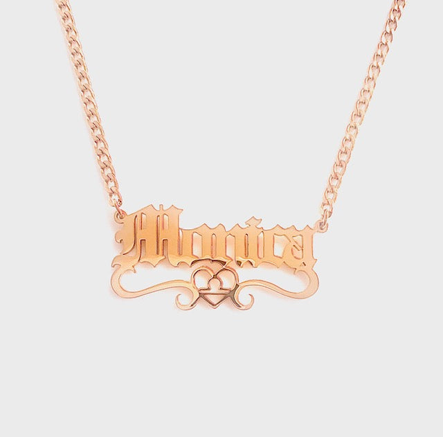 Exclusive Libra ♎ Heart Name Necklace.