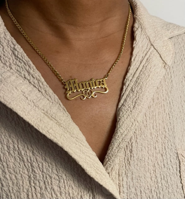 Exclusive Libra ♎ Heart Name Necklace.