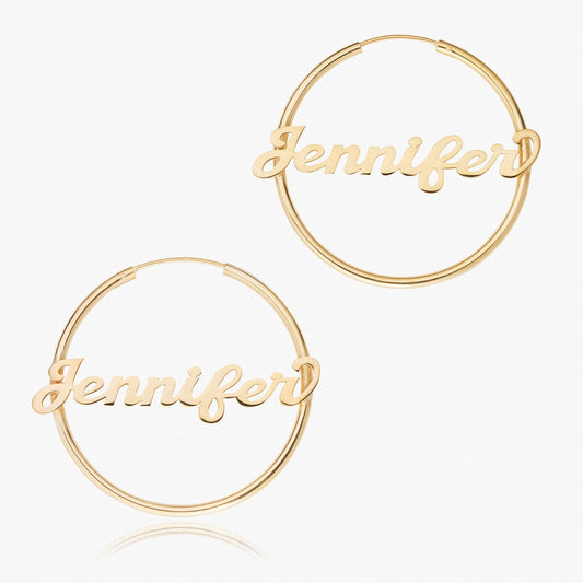 Kid's Hoop Name Earrings