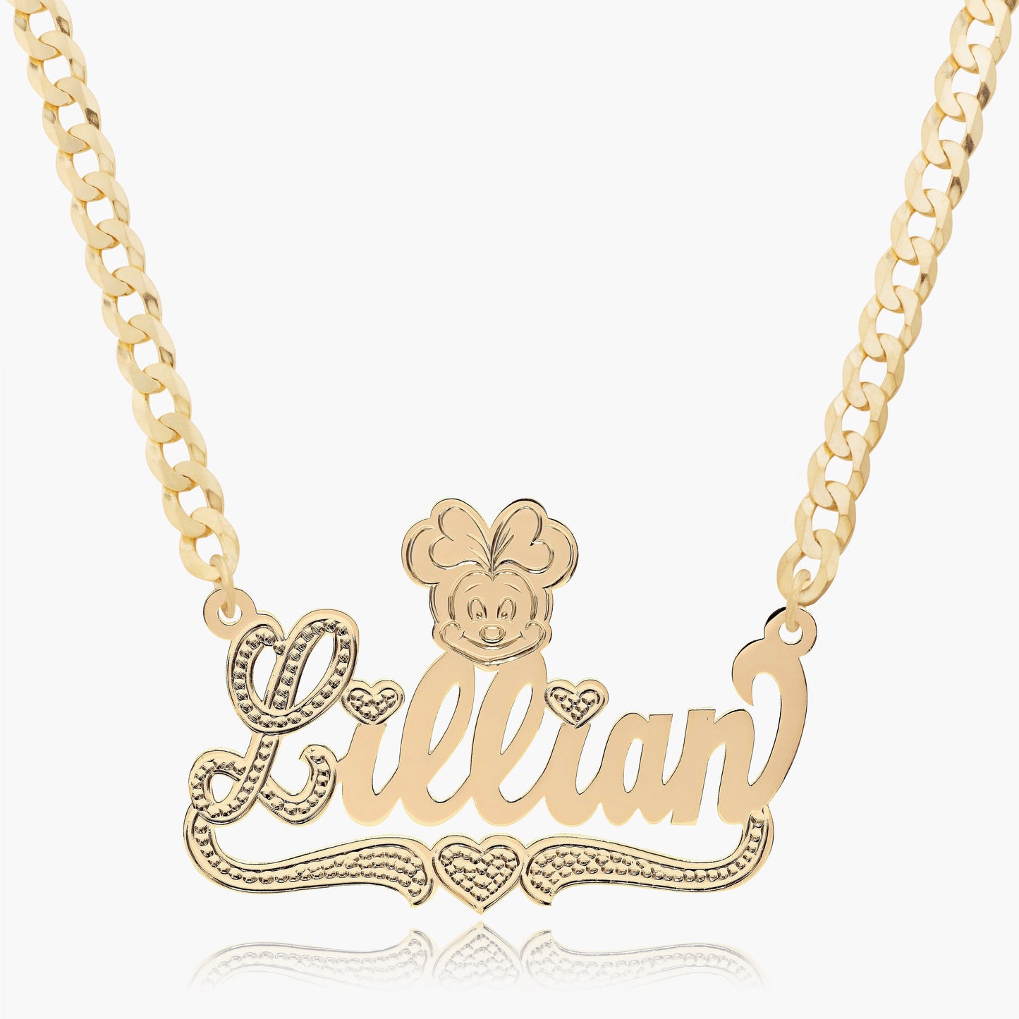 Collier avec nom de dessin animé pour enfants