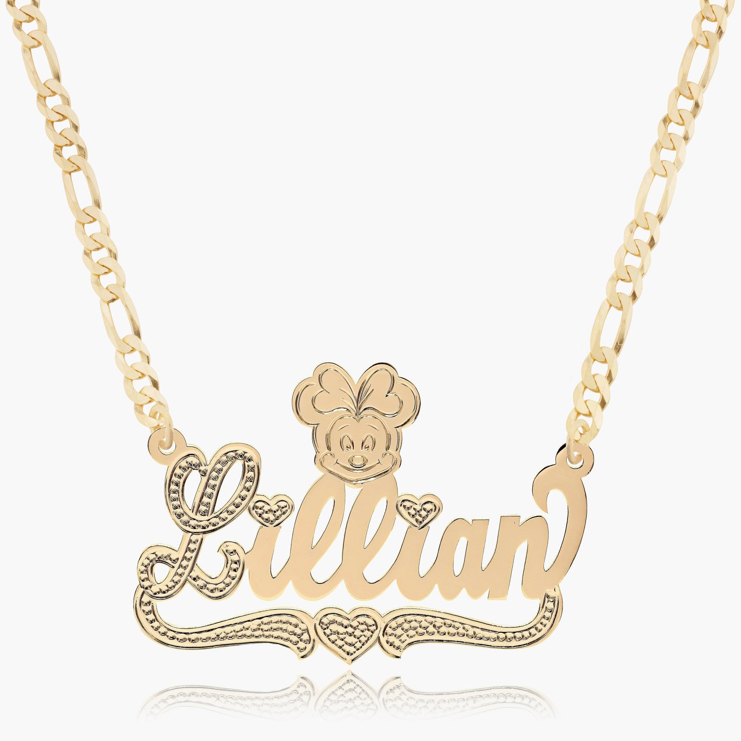 Collier avec nom de dessin animé pour enfants