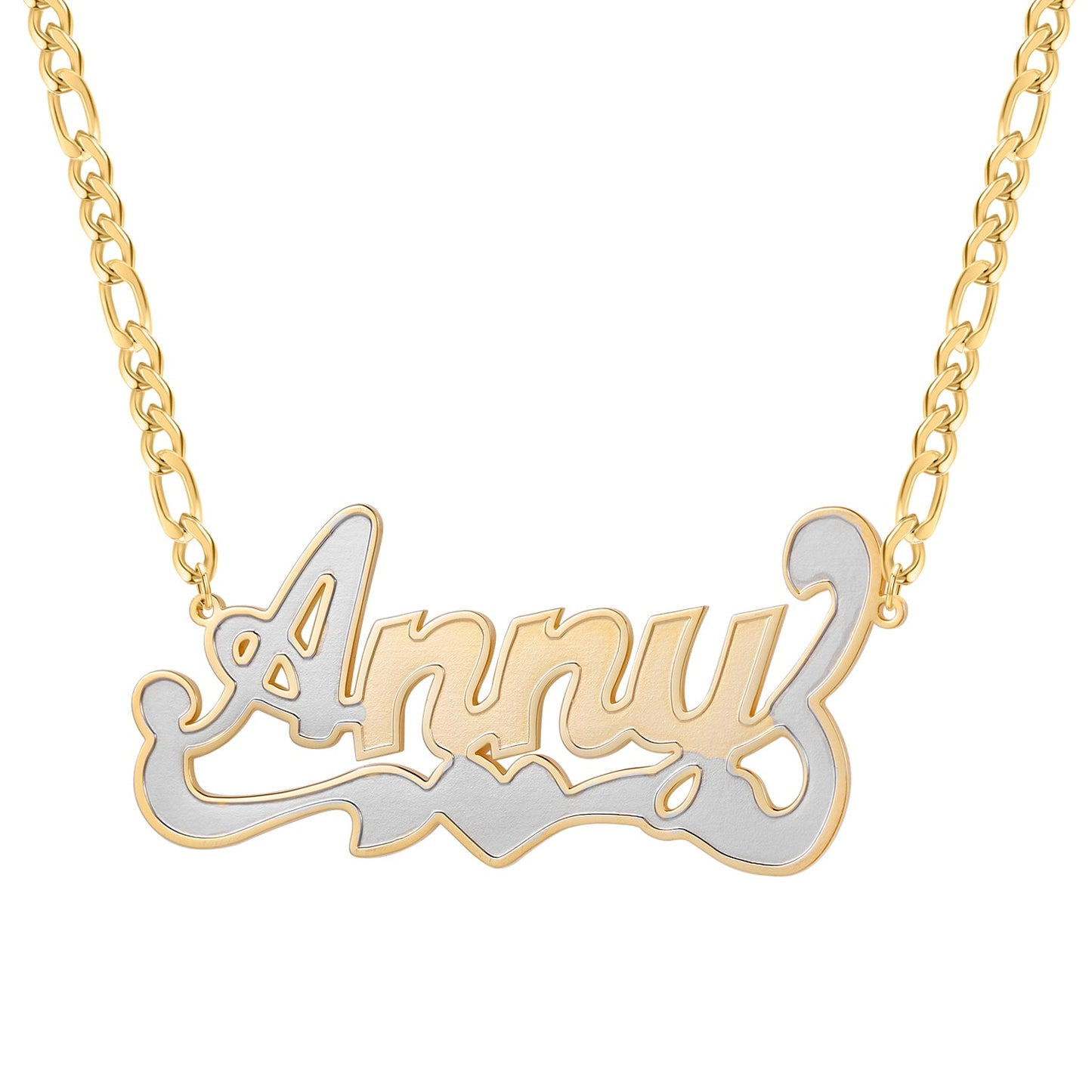 Two Tone Name Necklace