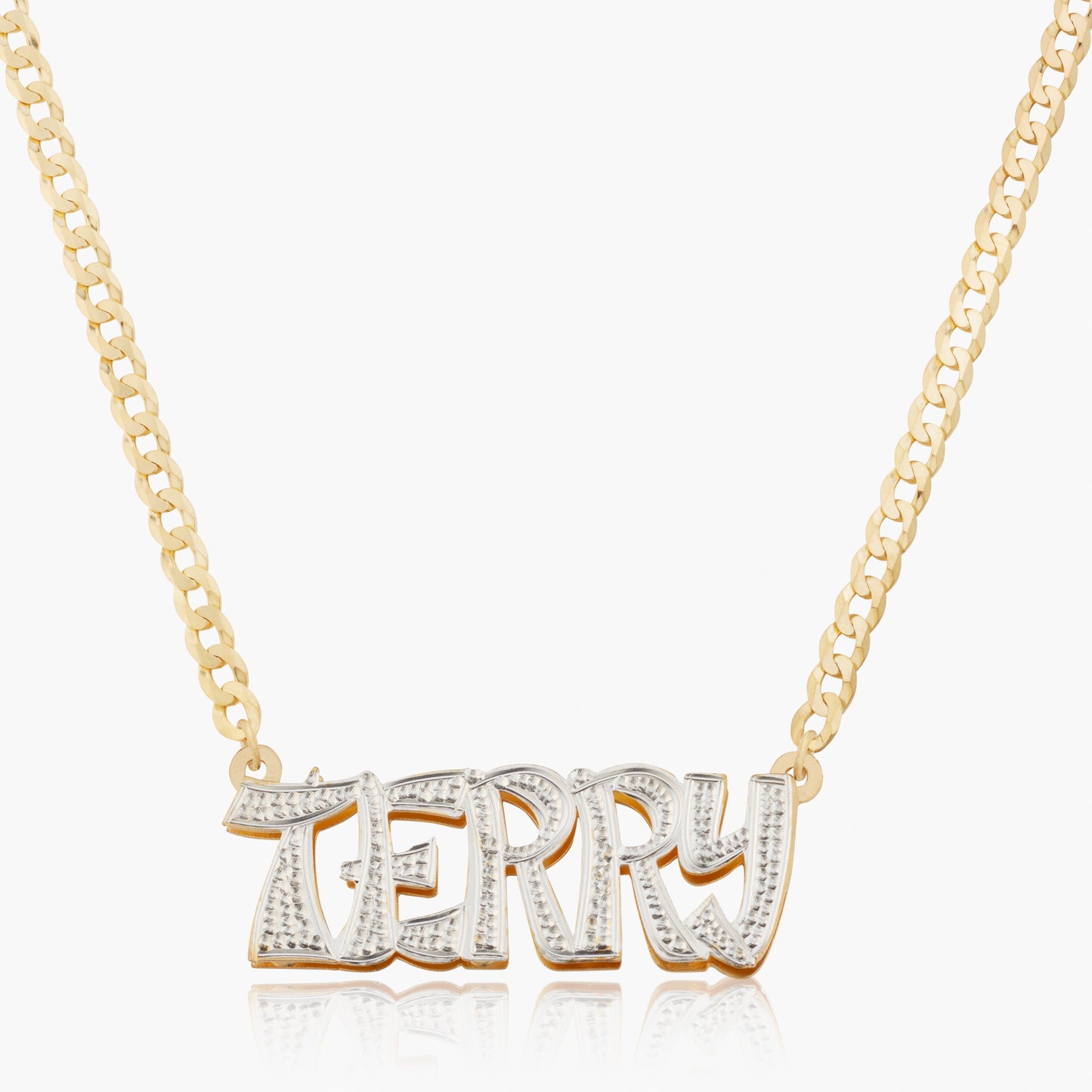 Kids Double Plated "Take-out" Name Necklace