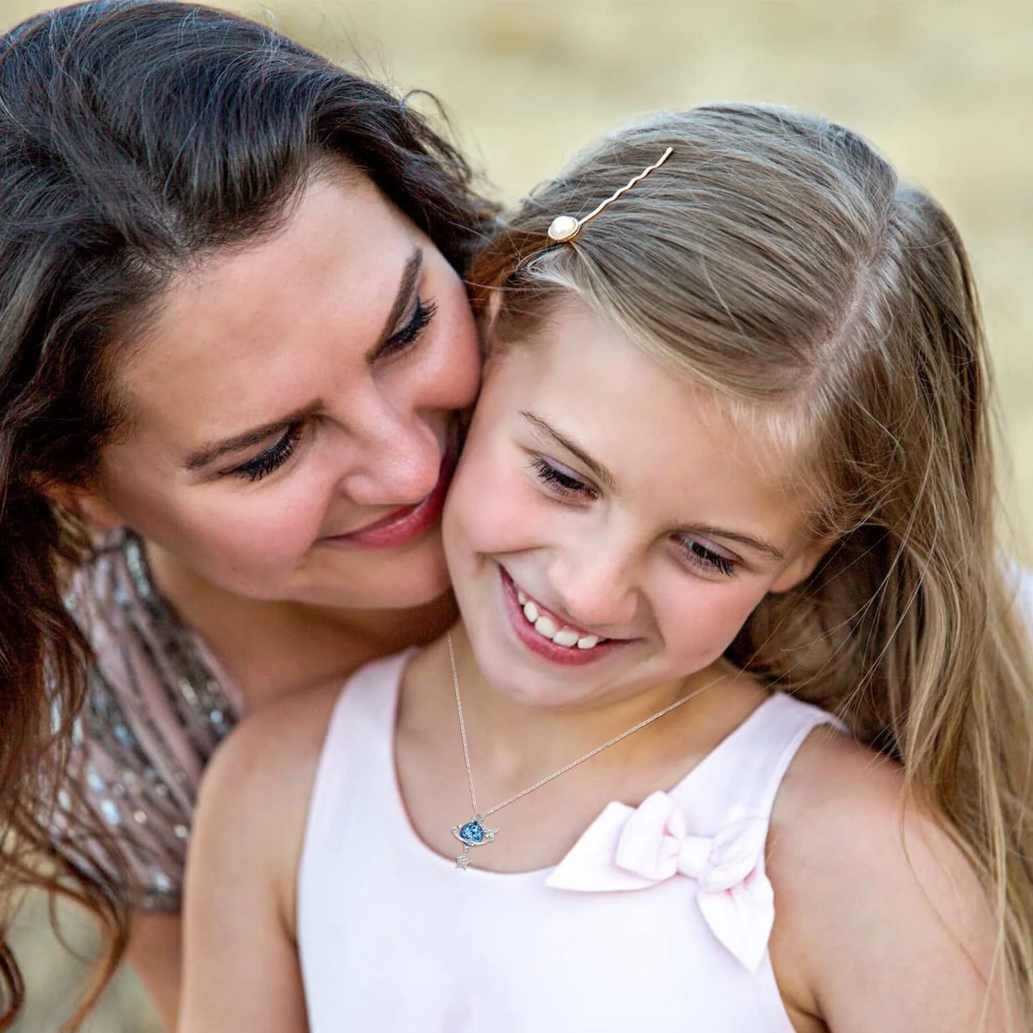 Delicia de la hija - Collar colgante de plata