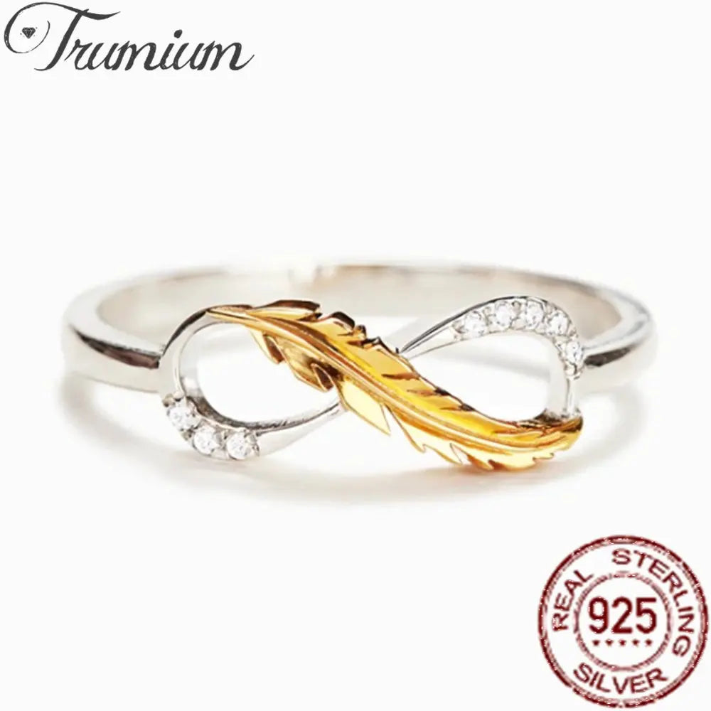 Elegant Infinity Leaf Ring