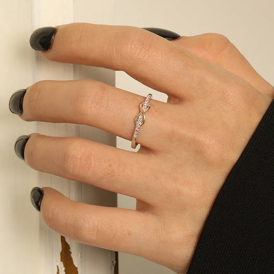 Eindeloze liefde Two Tone Infinity Ring