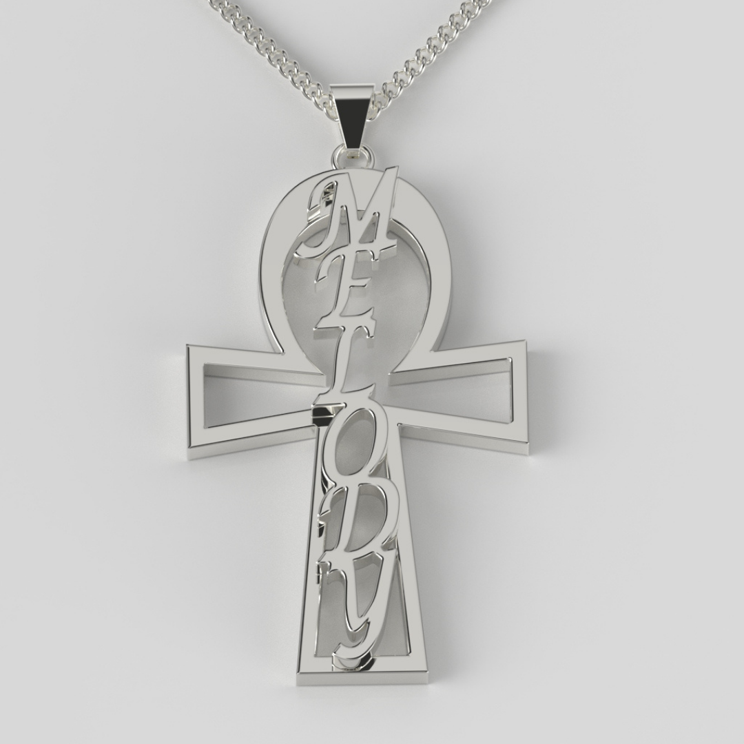 Colar de nome ANKH personalizado exclusivo