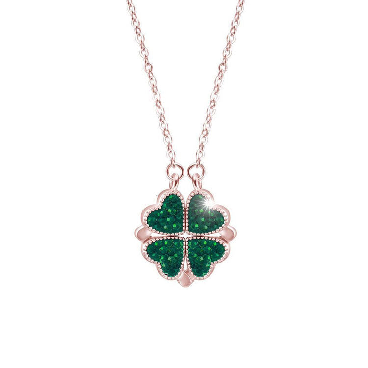 Enchanting Clover Love Charm Necklace